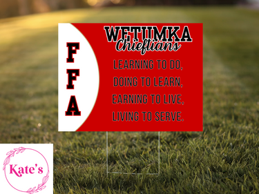 Wetumka Chieftains FFA Yard Sign